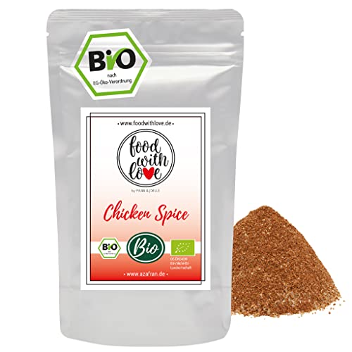 FWL BIO Chicken Spice, Hähnchen Rub by Food with Love, Gewürzzubereitung mit Knoblauch Zitrone 250g von Azafran