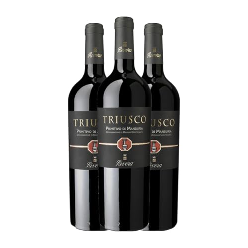 Vinicola Rivera Triusco Primitivo Primitivo di Manduria 75 cl Rotwein (Karton mit 3 Flaschen von 75 cl) von Azienda Vinicola Rivera