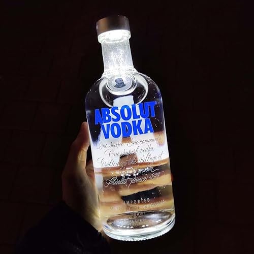 Absolut Vodka mit LED 0,7L (40%) Original Inhalt, Party Licht, LED Flaschenlicht, Party Deko, Geschenk | B-LIGHTS von B-LIGHTS