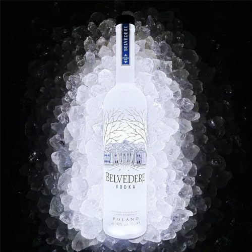 Belvedere Vodka mit LED 0,7L (40%) Original Inhalt, Party Licht, LED Flaschenlicht, Party Deko, Geschenk | B-LIGHTS von B-LIGHTS