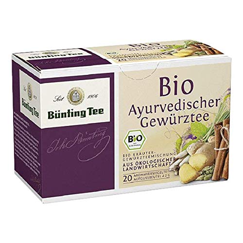 Bünting Tee Ayurvedischer Gewürztee – Bio Kräuter- und Gewürztee – 20 Teebeutel von Bünting Tee