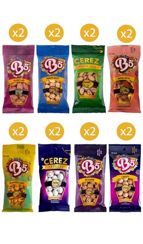 Babay Nuts Gemischte Box - Crunchy Blend Collection | 16 Pack | 530 gramm | All-in-one Studentenfutter von B5 Cerez