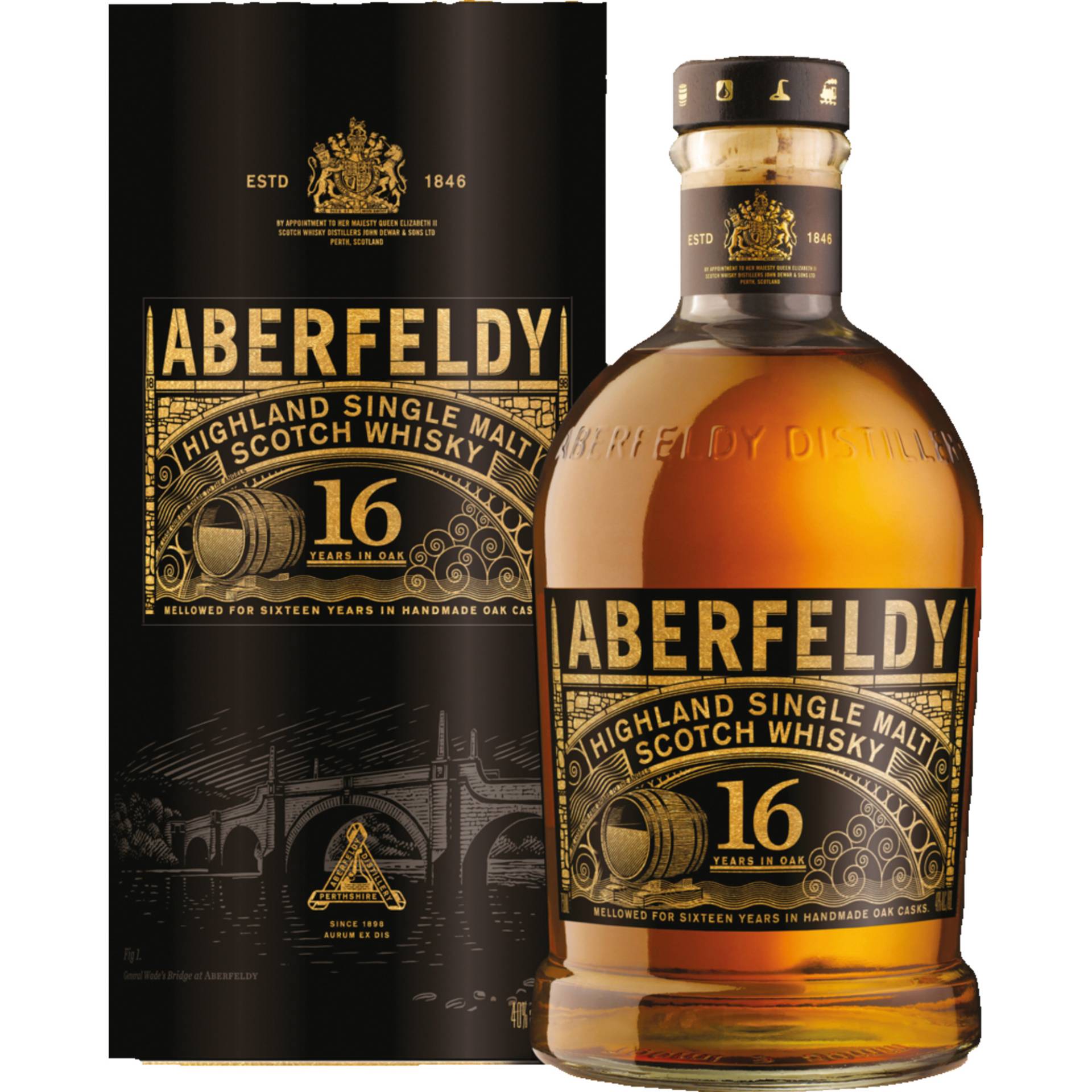Aberfeldy 16 Years Single Malt Scotch Whisky, 0,7L, 40% Vol., Schottland, Spirituosen von BACARDI GmbH , Hindenburgstr. 49 , D-22297 Hamburg