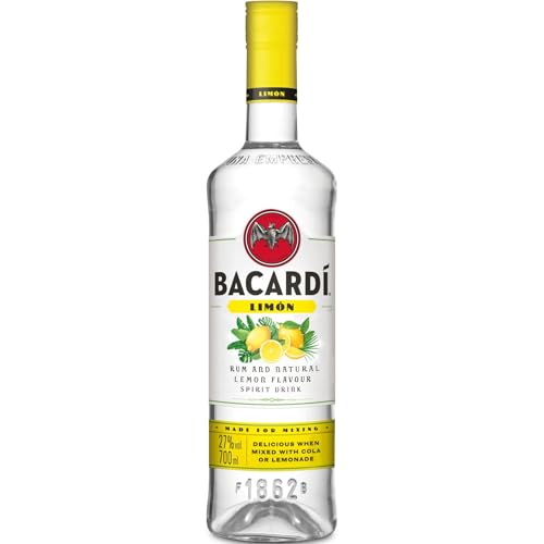 BACARDÍ Limón, weißer Rum mit Zitrone, Limette und Grapefruit, frischer Zitrusgeschmack, 27% Vol., 70 cl / 700 ml von BACARDI