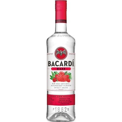 BACARDÍ Razz, weißer Rum mit spritzigem Himbeergeschmack, weiche Noten reifer Himbeeren und saftige, herbe Zitrusfrucht, 27% Vol., 150 cl / 1.5 L von BACARDI