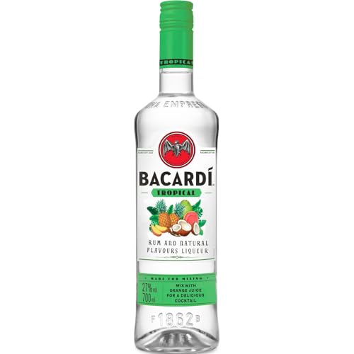 BACARDÍ Tropical, weißer Rum mit dem Geschmack tropischer Früchte, reife Ananas, cremige Kokosnuss, süße Guave, 27% Vol., 70 cl / 700 ml von BACARDI