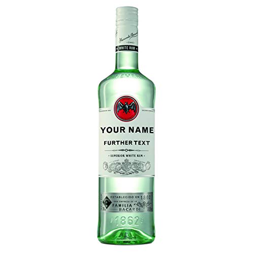 Bacardi Carta Blanca mit personalisiertem Etikett (1 x 0,7l) Gestalte das Etikett individuell nach deinen Wünschen von BACARDI