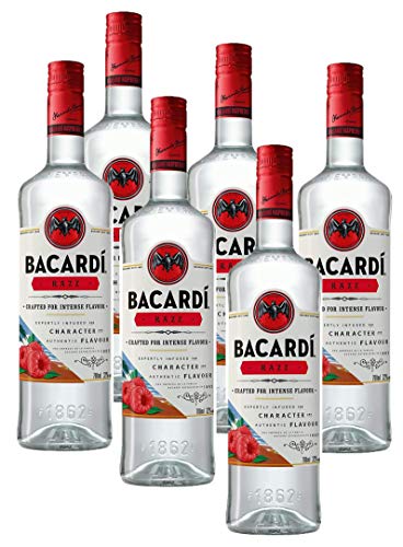 6 Flaschen Bacardi Razz 32% Vol. a 0,7L Flavored Himbeer von BACARDI