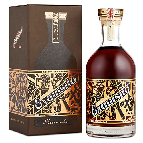 Facundo Exquisito Premium Aged Dark Rum in Geschenkbox, tropisch gereifter dunkler Rum, im Sherryfass veredelt, BACARDÍ, ideal als Geschenk, 40% Vol., 70 cl/700 ml von BACARDI