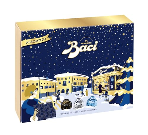 Perugina Baci Assortito Verschiedene Pralinen Klassisch,Milch und Extra Dark 70% 250g Geschenkbox von BACI