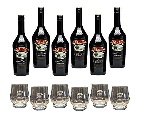 IRISH CREAM 1 LITER 6 Flaschen mit 6 originalen Deckeln von BAILEYS ORIGINAL