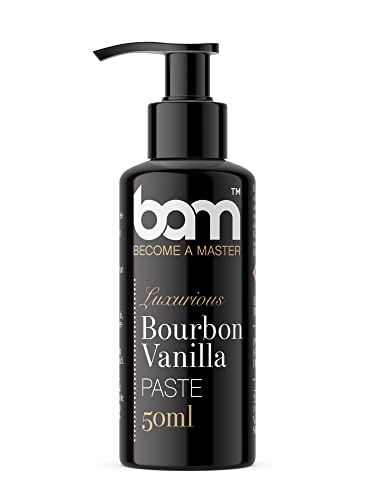 BAM Luxuriöse Bourbon-Vanillepaste, Home and Pro Baking, Vanilleextrakt aus Madagaskar für Desserts (50 ml (70 g)) von BAM