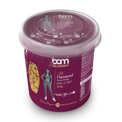 BAM Haferbrei, Protein Porridge, gesunder Frühstück-Snack, 60 g (Waldfrüchte, 2 GO Tasse) von BAM