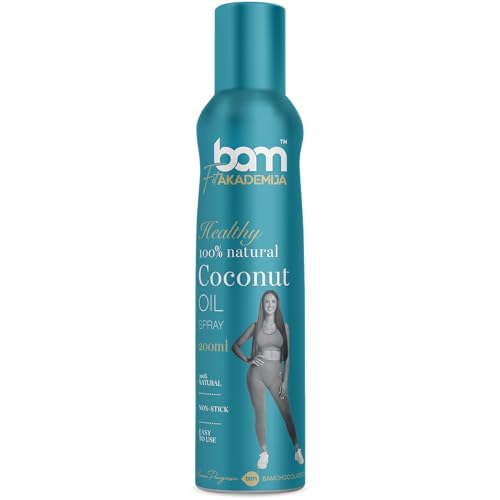 BAM Kokosnussöl-Spray, Natürliches Kochspray aus 100% Öl, Zum gesunden Kochen und Braten, 200 ml von BAM