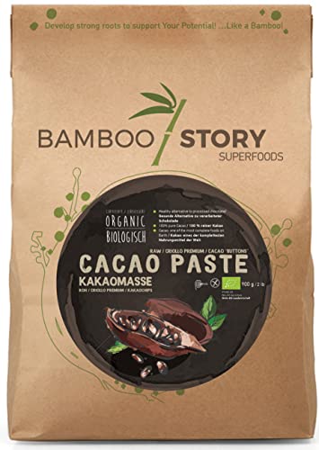 NIEUWE | Rauw | BAMBOO STORY | Wafels | Criollo | Bio | Peruaans | 900g | 100% Puur von BAMBOO STORY