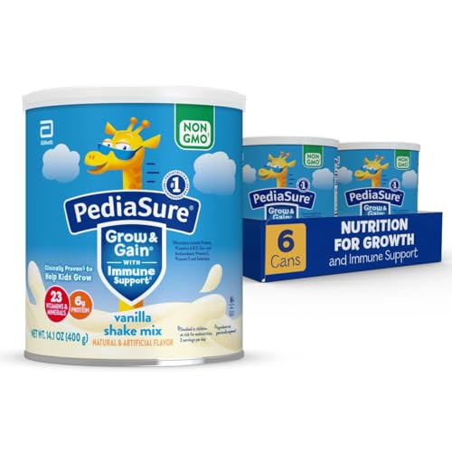 PediaSure Grow & Gain Vanilla Shake Mix, Nutrition Shake for Kids, 14.1 oz, 6 count von BANRIN