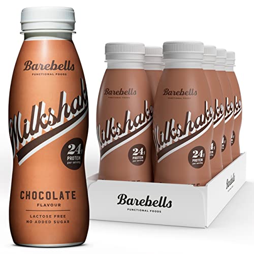 Barebells Cremiger Eiweiss shake – zuckerarm, 24 Gramm Protein pro Flasche, laktosefrei – Chocolate Milkshake, 8 x 330ml von BAREBELLS