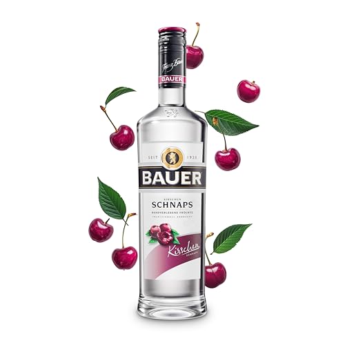 Bauer Kirschschnaps - Der fruchtige Klassiker für besondere Genussmomente - Obstbrände aus Österreich seit 1920 - Kirschen Schnaps Geschenk Idee (1 x 0,7L) von BAUER Schnaps DESTILLERIE FRANZ BAUER GRAZ