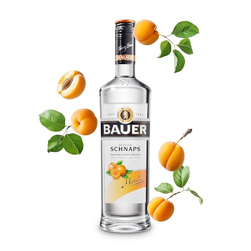 Bauer Marillenschnaps - Der Geschmack des Sommers in seiner schönsten Form - Obstbrände aus Österreich seit 1920 - Marillenbrand Geschenk Idee (1 x 0,7L) von BAUER Schnaps DESTILLERIE FRANZ BAUER GRAZ