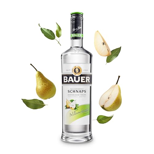 Bauer Williams Birne Schnaps - Der goldene Klassiker für echte Kenner - Obstbrände aus Österreich seit 1920 - Williams Christ Birnenbrand Geschenk Idee (1 x 0,7L) von BAUER Schnaps DESTILLERIE FRANZ BAUER GRAZ