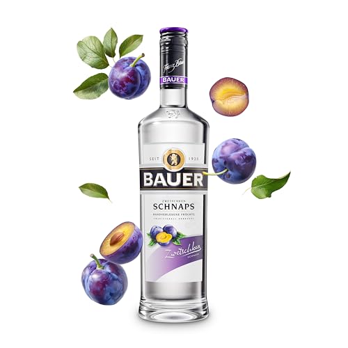 Bauer Zwetschkenschnaps - Der fruchtige Klassiker für besondere Genussmomente - Obstbrände aus Österreich seit 1920 - Zwetschken Schnaps Geschenk Idee (1 x 0,7L) von BAUER Schnaps DESTILLERIE FRANZ BAUER GRAZ