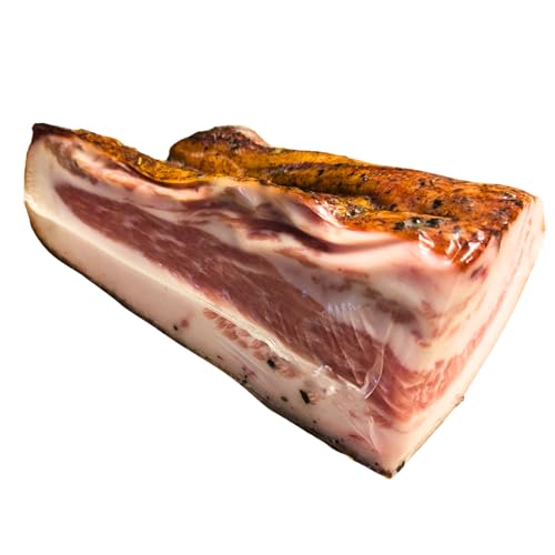 BAVAREGOLA Guanciale Speck aus Italien - Fettbacke 300g am Stück - Südtiroler Speck Spezialität luftgetrocknet & geräuchert von Viktor Kofler/Lana von BAVAREGOLA