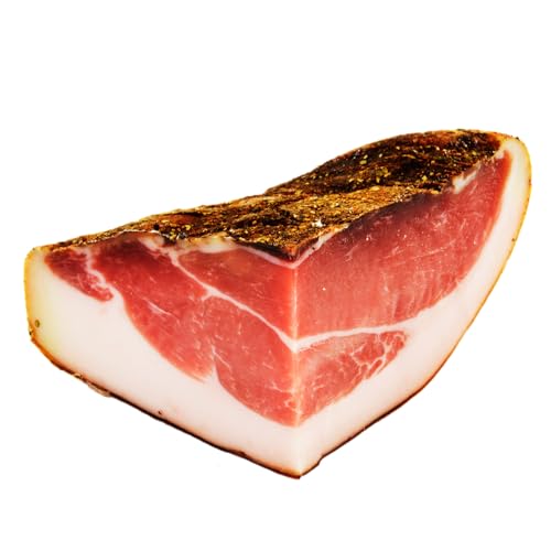 BAVAREGOLA Speck aus Südtirol 6 Monate gereift - 1,05kg - Original Südtiroler Speck Spezialität von Viktor Kofler/Lana -Schinkenspeck geräuchert & luftgetrocknet am Stück von BAVAREGOLA