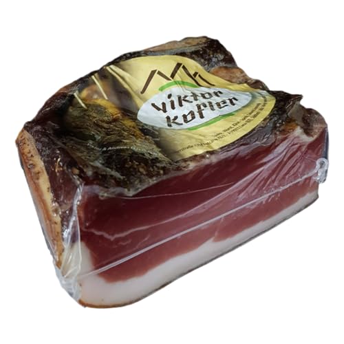 BAVAREGOLA Speck aus Südtirol 6 Monate gereift - 750g - Original Südtiroler Speck Spezialität von Viktor Kofler/Lana -Schinkenspeck geräuchert & luftgetrocknet am Stück von BAVAREGOLA