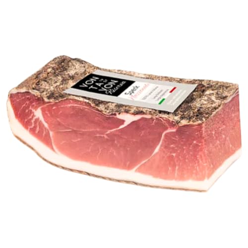 BAVAREGOLA Speck aus Südtirol "Nazionale Riserva" 12 Monate gereifter Premiumspeck - 500g - Original Südtiroler Speck Spezialität - Schinkenspeck geräuchert & luftgetrocknet am Stück von BAVAREGOLA