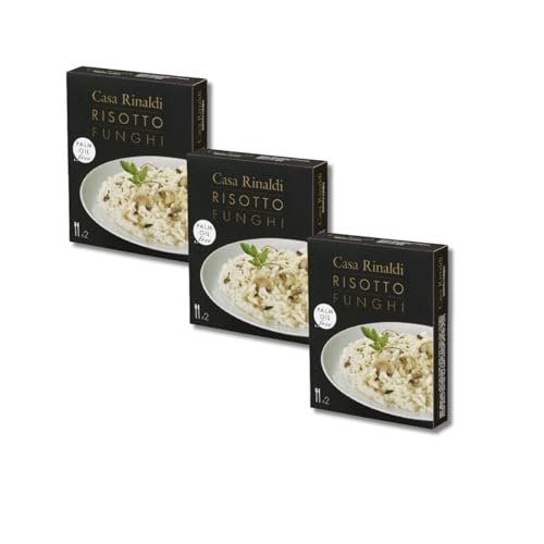 Casa Rinaldi Risotto Funghi 3er Set – 3x 175g Rissoto Reis küchenfertig – Italienische Gourmet-Fertigmischung mit Pilzen von BAVAREGOLA