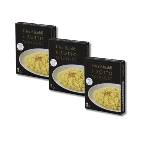 Casa Rinaldi Risotto Milanese 3er Set – 3x 175g Rissoto Reis küchenfertig – Italienische Gourmet-Fertigmischung mit Safran von BAVAREGOLA