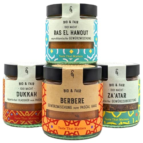 Gewürze Set Bio "Afrika" - 4 Afrikanische SoulSpice Bio Gewürzmischungen im Set - Die Bio Gewürze für exotische und authentische Aromen Afrikas - Genuss Geschenk für Männer von BAVAREGOLA