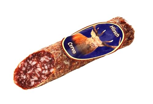 Italienische Salami - Südtiroler Hirschsalami 180g - Viktor Kofler Salami Spezialität aus Lana/Südtirol von BAVAREGOLA