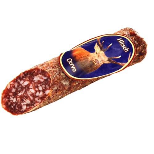 Italienische Salami - Südtiroler Hirschsalami 200g - Viktor Kofler Salami Spezialität aus Lana/Südtirol von BAVAREGOLA