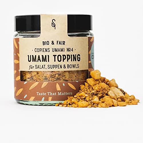 SoulSpice Bio Umami Topping Gewürz - 55g Gewürzmischungen für einzigartigen Geschmack bei Veganen Gerichten, Gemüse, Suppen, Salat, Bowles, Sandwiches - Die Geschmacksbooster zum Kochen von BAVAREGOLA