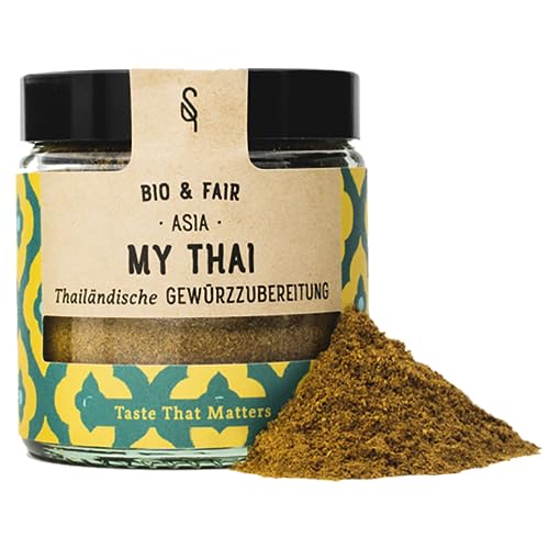 SoulSpice My Thai Bio Gewürz 55g - thailändisches Gewürz für ein authentisches Thai Curry, herstellen einer Curry Paste oder würzen von Fleisch und Gemüse - Bio Gewürzmischung in Premium Qualität von BAVAREGOLA