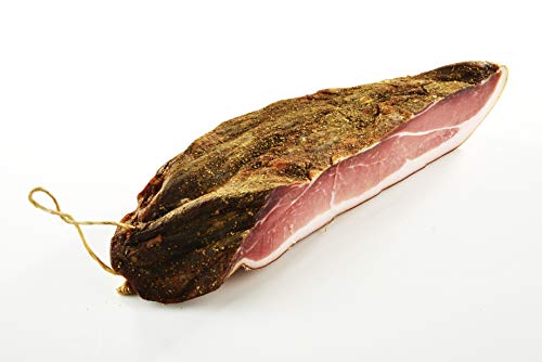 Speck aus Südtirol - halbes Stück Schinkenspeck - 1/2 Hamme - 2,2 kg - 6 Monate gereift- Spezialität von Viktor Kofler/Lana von BAVAREGOLA