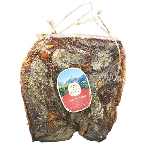 Südtiroler Alpenspeck ganz - 4,4kg - 1 ganzer Speck - 1/1 Hamme - 3 Monate gereift- Spezialität von Viktor Kofler/Lana von BAVAREGOLA