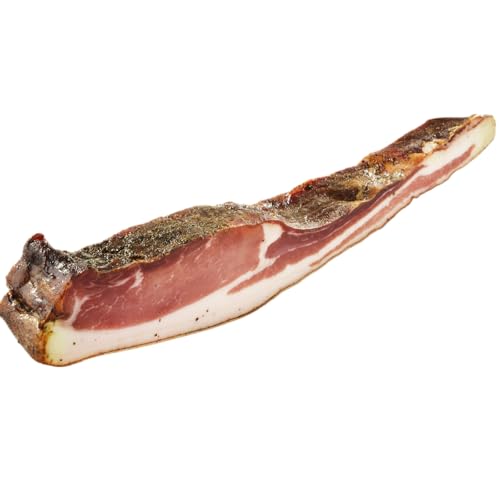 BAVAREGOLA Speck aus Südtirol - 700g Seitenspeck - Original Südtiroler Speck Spezialität von Viktor Kofler/Lana -Schinkenspeck geräuchert & luftgetrocknet am Stück von BAVAREGOLA