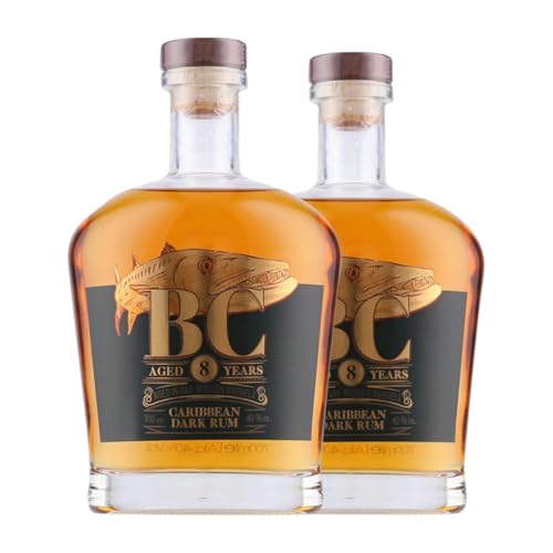 Rum BC Caribbean Dark 8 Jahre 70 cl (Karton mit 2 Flaschen von 70 cl) von BC