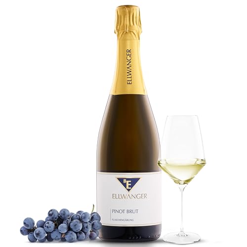 BE ELLWANGER - 2020er Pinot Sekt brut - Spätburgunder Schaumwein mit feinen Brioche- und Krokantnoten - Perfekt für besondere Anlässe - Feine Perlage & langes Finale(0,75 Liter, 750, milliliter) von BE ELLWANGER