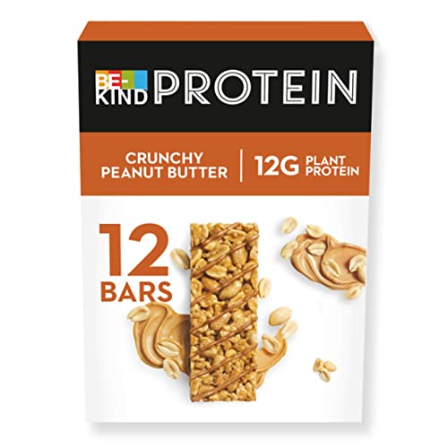 BE-KIND Protein-Riegel, glutenfreier Snack-Riegel, Crunchy Peanut Butter, hoher Ballaststoffgehalt, Proteinquelle, ohne künstliche Farb-, Aroma- oder Konservierungsstoffe, 12 x 50g von BE-KIND