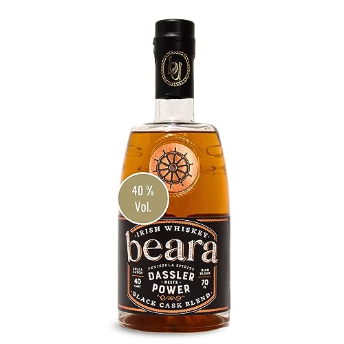 Dassler Meets Power Black Cask Blend Whiskey 1 x 0,7 l I Irischer Whiskey aus Single Malt & Single Grain Whiskey I Single Pot Still Irish Whiskey I malzig im Abgang I 40% Vol. von BEARA