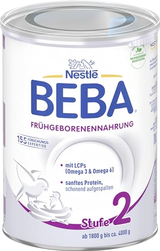 BEBA Frühgeborenennahrung Stufe 2, Spezialnahrung für Frühgeborene und untergewichtige Neugeborene, 1er Pack (1 x 400g) von BEBA