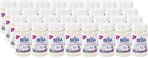 BEBA Frühgeborenennahrung Stufe 2, Spezialnahrung für Frühgeborene und untergewichtige Neugeborene, trinkfertig, 32er Pack (32 x 90ml) von BEBA