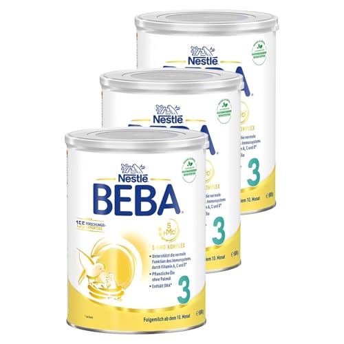 BEBA Nestlé BEBA 3 Folgemilch, Folgenahrung ab dem 10. Monat, 3er Pack (3 x 800g) von BEBA