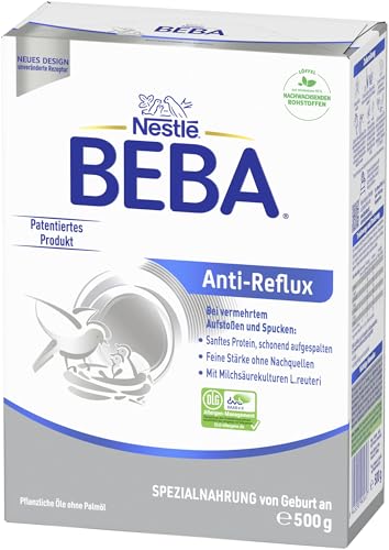 BEBA Anti-Reflux, AR Spezialnahrung von Geburt an bei vermehrtem aufstoßen und spucken, 6er Pack (6 x 500g) von BEBA