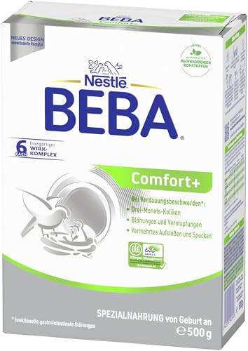 Nestlé BEBA Comfort+ Spezialnahrung bei Verdauungsbeschwerden, Babynahrung von Geburt an, 1er Pack (1 x 550g) von BEBA