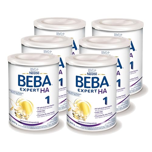 Nestlé BEBA EXPERT HA 1 Hydrolisierte Anfangsnahrung (6 x 800g) von BEBA