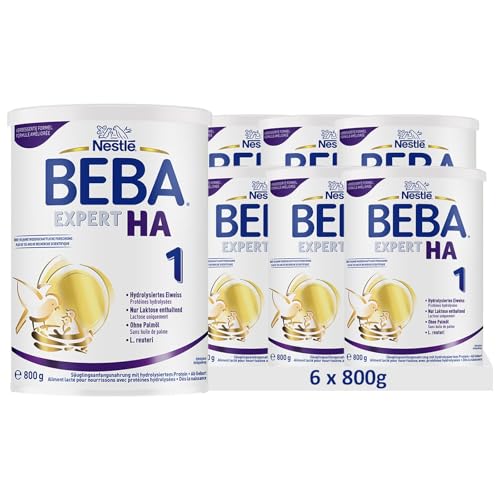 Nestlé BEBA EXPERT HA 1 Hydrolisierte Anfangsnahrung (6 x 800g) von BEBA